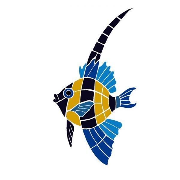 JAPANESE FISH 26" Mosaic Pool Tile