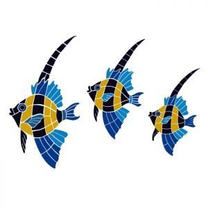JAPANESE FISH GROUP Pool Tile Mosaic