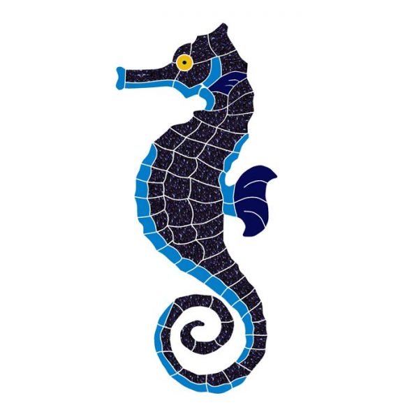 SEAHORSE 18" Pool Mosaic Tile