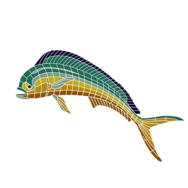 DOLPHIN/MAHI MAHI 32" Mosaic Pool Tile