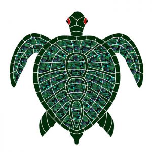 GREEN TURTLE 24" Pool Mosaic Tile