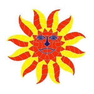 Sun Burst 48" Pool Mosaic Tile